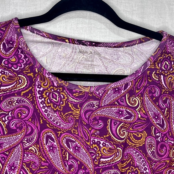 White Stag Purple Cotton Knit Long Sleeve Shirt - Picture 4 of 7